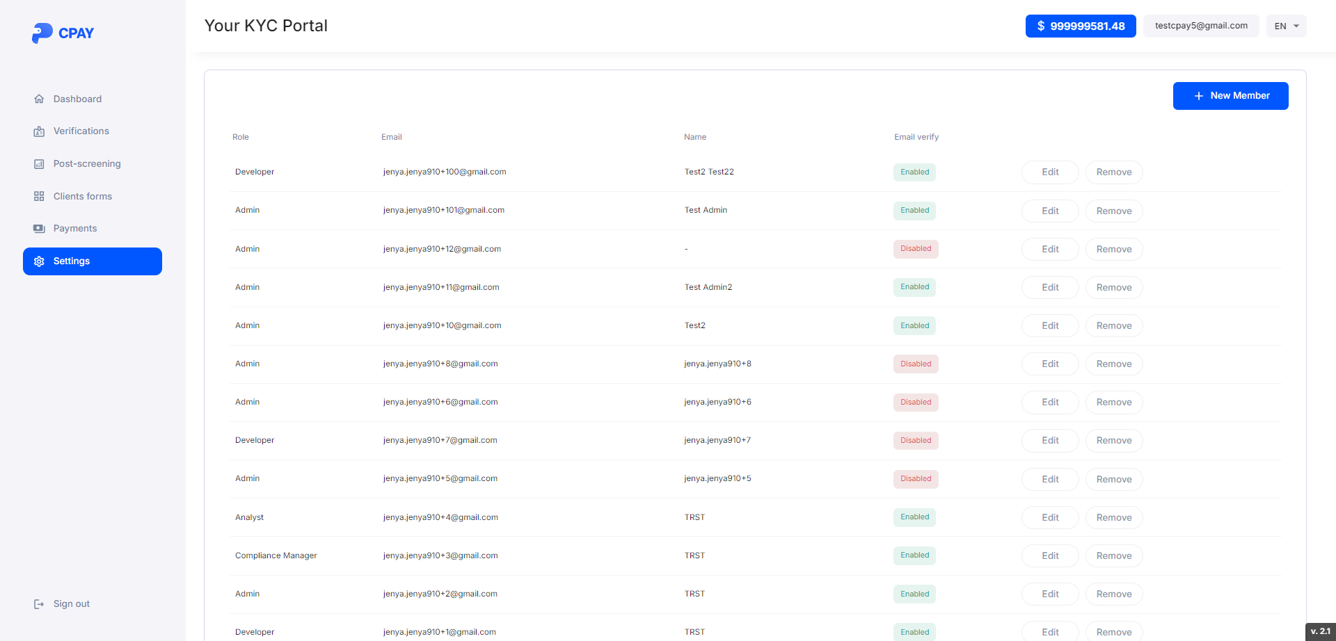 Settings CPAY Documentation