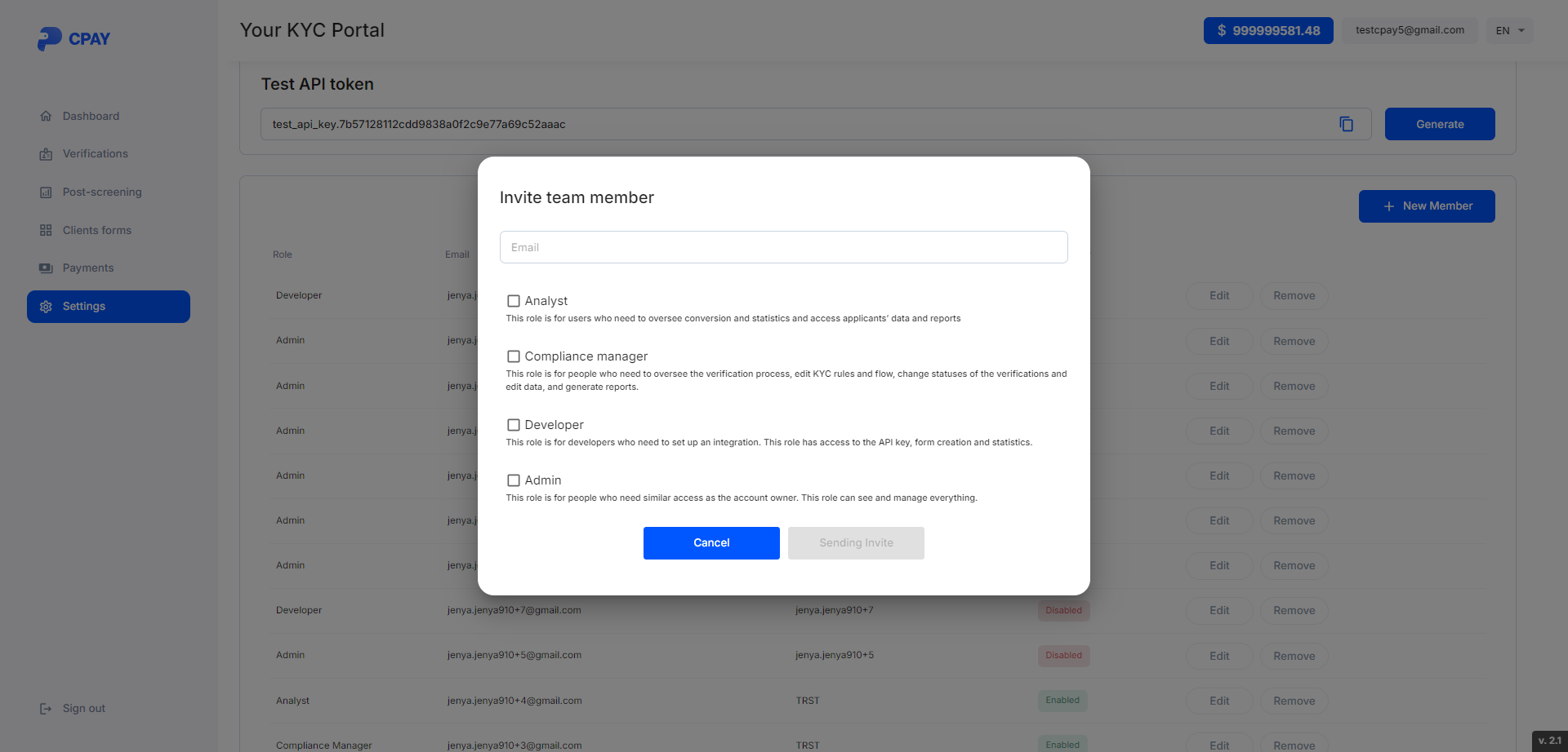 Settings CPAY Documentation